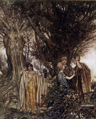 Illusztráció: Arthur RACKHAM (1867-1939) William SHAKESPEARE: Egy nyári éjszaka álmához alkotó: Arthur Rackham