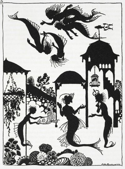 Illusztráció a kis hableányhoz, Hans Christian Andersen (litho) alkotó: Arthur Rackham
