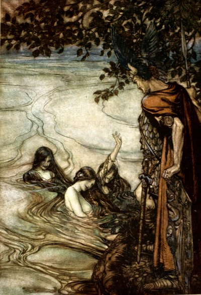 Illusztráció Siegfriedből és az istenek alkonyából, 1924. alkotó: Arthur Rackham