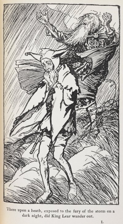 Lear király illusztrációja. alkotó: Arthur Rackham