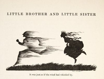 Mintha fütyült volna a szél, a Little Brother & Little Sister és a Grimm testvérek más meséiből, pub.1917 (litho) alkotó: Arthur Rackham
