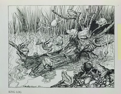 Királynapló, illusztráció az „Aesop