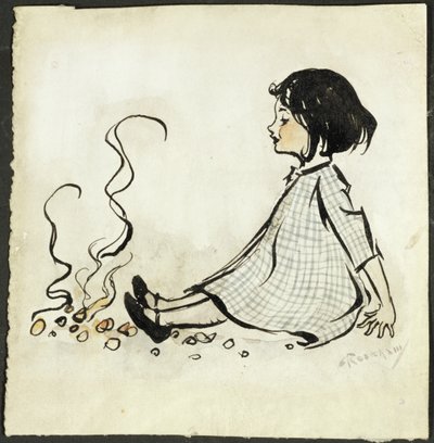 Little Polly Flinders (toll, tinta és wc papíron) alkotó: Arthur Rackham