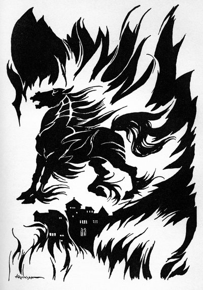 "Metzengerstein", Edgar Allan Poe alkotó: Arthur Rackham