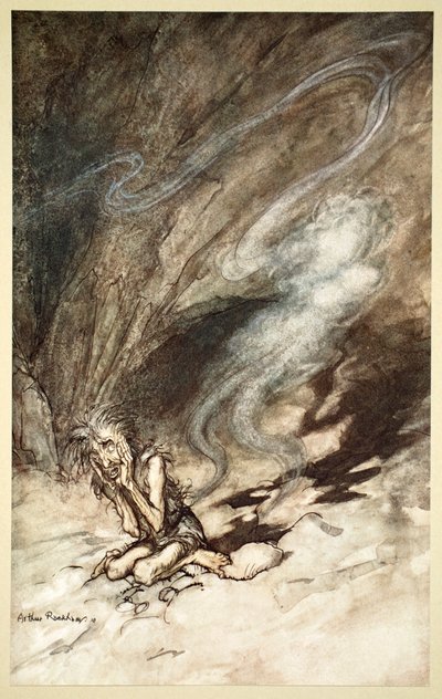 „Mime vonaglik a szempillái alatt”, 1910. alkotó: Arthur Rackham
