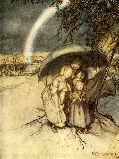 Eső, eső megy Spanyolországba alkotó: Arthur Rackham