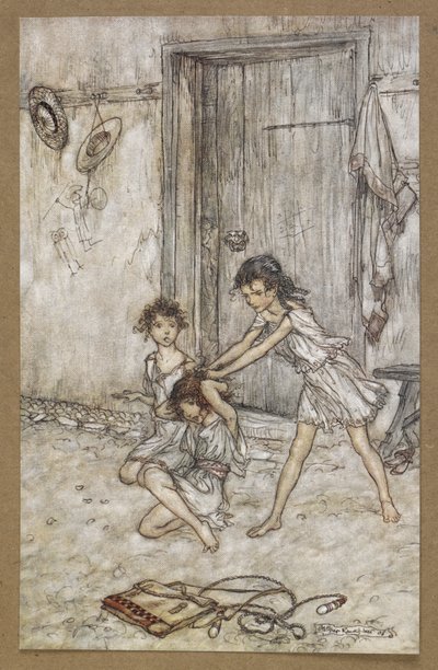 Vixen volt, amikor iskolába járt. Jelenet a Szentivánéji álomból. alkotó: Arthur Rackham