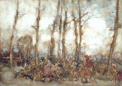A koldusok jönnek a városba alkotó: Arthur Rackham