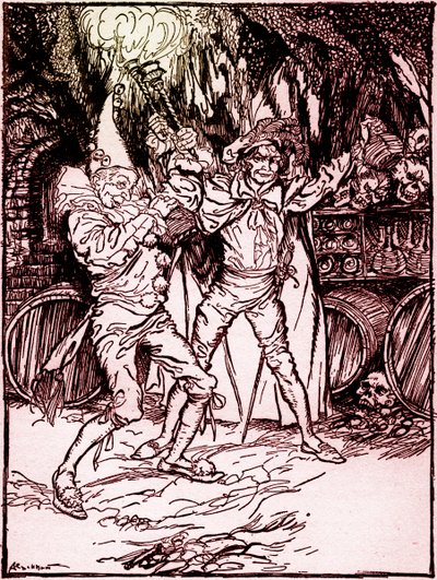 Edgar Allan Poe "Amontillado hordója". alkotó: Arthur Rackham
