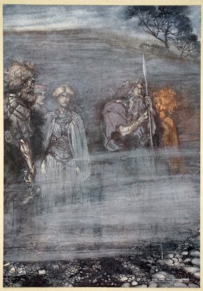 „Az istenek elhalványulnak és megöregednek Freia elvesztése miatt”, 1910. alkotó: Arthur Rackham