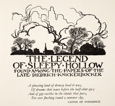 The Legend of Sleepy Hollow, The Legend of Sleepy Hollow, Washington Irving (1783-1859), pub. 1928 alkotó: Arthur Rackham