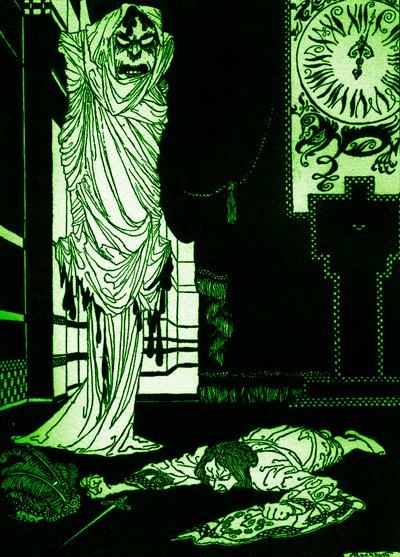 Edgar Allan Poe "A vörös halál maszkja". alkotó: Arthur Rackham