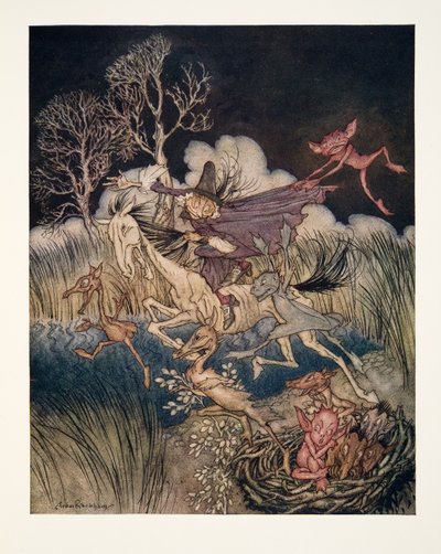 The Nightmare, az egész kilencszeresével?, The Legend of Sleepy Hollow, Washington Irving (1783-1859), pub. 1928 alkotó: Arthur Rackham