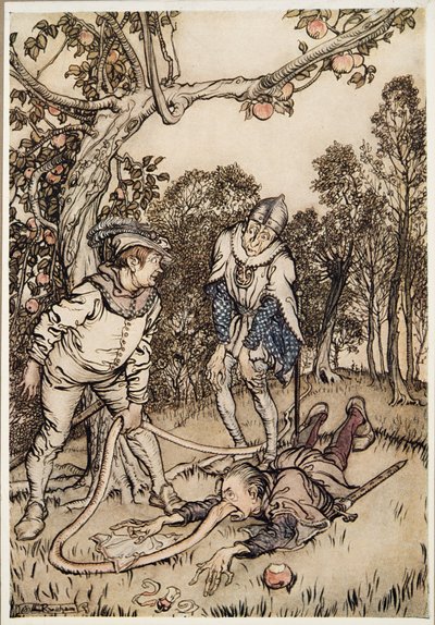 Az orrfa, a Little Brother & Little Sister és a Grimm testvérek egyéb meséiből, pub.1917 alkotó: Arthur Rackham