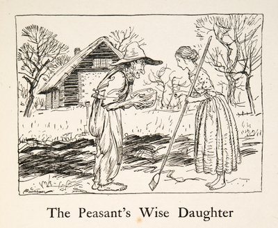 A paraszt bölcs lánya, a Little Brother & Little Sister és a Grimm testvérek egyéb meséiből, pub.1917 (litho) alkotó: Arthur Rackham