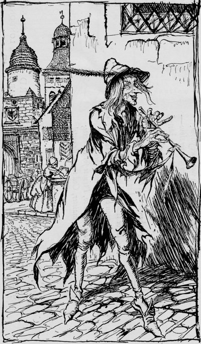 A hamelini pipás, 1934 alkotó: Arthur Rackham