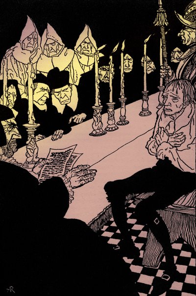 A gödör és az inga, Edgar Allan Poe alkotó: Arthur Rackham