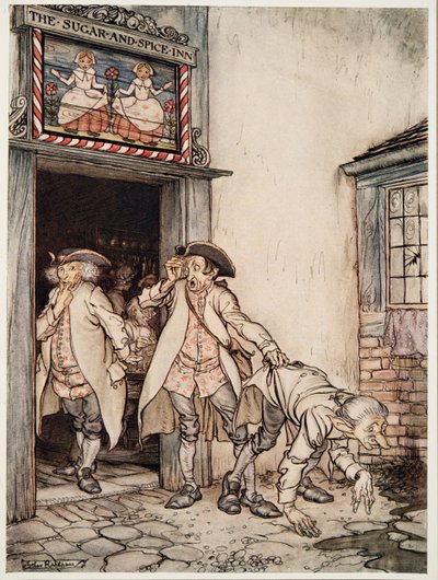 The Three Army Surgeons, a Little Brother & Little Sister és a Grimm testvérek egyéb meséiből, pub.1917 alkotó: Arthur Rackham