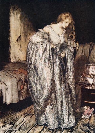 The True Sweetheart, a Little Brother & Little Sister és a Grimm testvérek egyéb meséiből, pub.1917 alkotó: Arthur Rackham