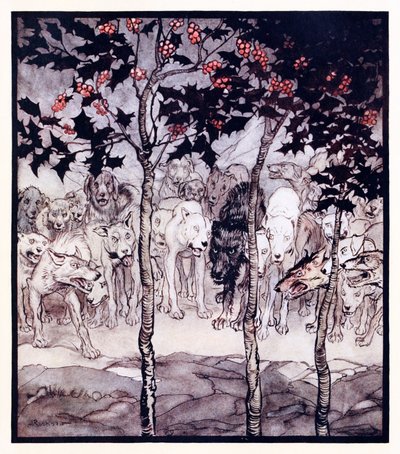 Kint álltak, tele vadsággal és rémülettel. Cesh Corran elvarázsolt barlangjából az ír tündérmesékben alkotó: Arthur Rackham