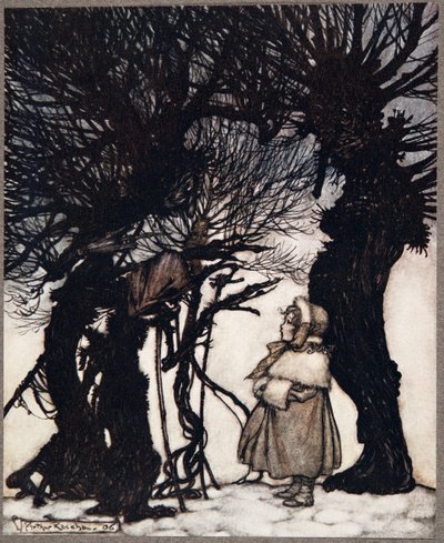 Figyelmeztették őt .. Peter Pan-tól a Kensington Gardens-ben J M Barrie (1860-1937), pub. 1906 alkotó: Arthur Rackham