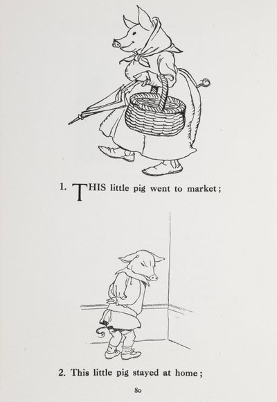 Ez a kismalac piacra ment - mondóka. alkotó: Arthur Rackham