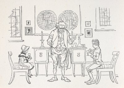Két gyerek és iskolamestereik alkotó: Arthur Rackham
