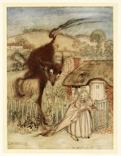 Jól! kuncogott, szerencsém van!, az English Fairy Tales, kocsmából. 1922 alkotó: Arthur Rackham