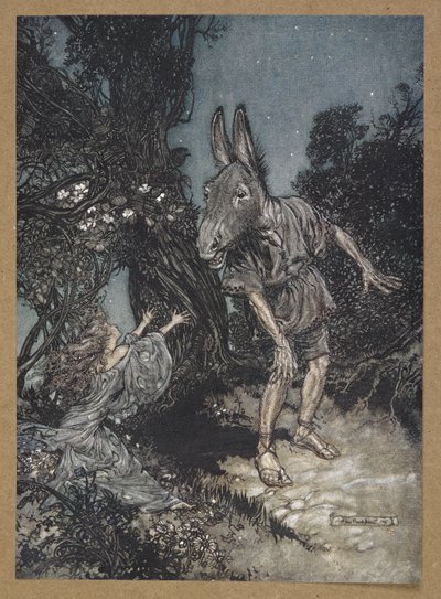 – Melyik angyal ébreszt fel virágágyamból? Titánia és Bottom. Jelenet a Szentivánéji álomból. alkotó: Arthur Rackham