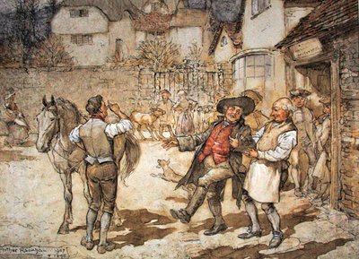Amikor egy anyajuh ésszerű nyereséget hozott (toll és tinta és akvarell papíron) alkotó: Arthur Rackham