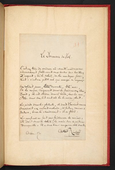 Le Dormeur du val alkotó: Arthur Rimbaud