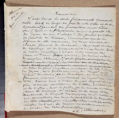 Arthur Rimbaud „Promonttoire” című versének kézirata alkotó: Arthur Rimbaud