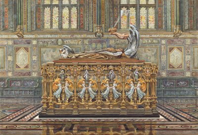 Rajz Alfred Gilbert Clarence hercege sírjához készült projektjéhez, 1894 alkotó: Arthur Robertson