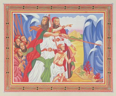A Vörös-tenger kettéválása alkotó: Arthur Szyk