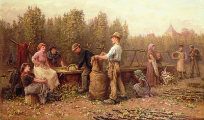 Hop Pickers, 19. század vége vagy 20. század eleje alkotó: Arthur Verey