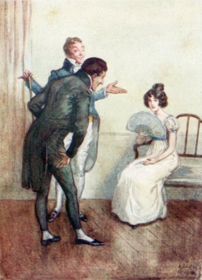 Illusztráció a Northanger Abbey számára, Jane Austen alkotó: Arthur Wallis Mills