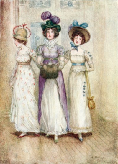 Illusztráció a Northanger Abbey számára, Jane Austen alkotó: Arthur Wallis Mills