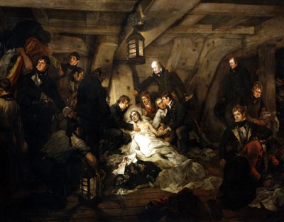 Lord Nelson admirális halála, 1805-1807. alkotó: Arthur William Devis