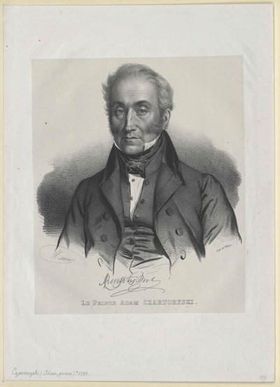 Adam George gróf Czartoryski (nyomtatás) alkotó: Artist Unknown