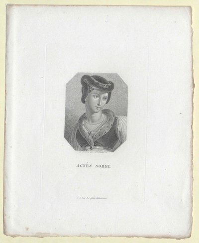 Agnes Sorel (nyomtatás) alkotó: Artist Unknown