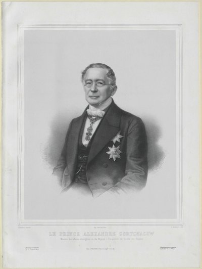 Alekszandr Mihajlovics Gorcsakov gróf alkotó: Artist Unknown