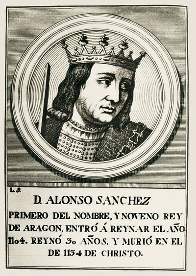 I. Alfonz, "A harcos" (1073-1134). Aragónia és Navarra királya (1104-1134). alkotó: Artist Unknown