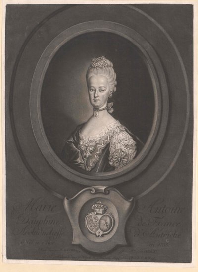 Marie Antoinette osztrák főhercegnő (nyomtatás) alkotó: Artist Unknown