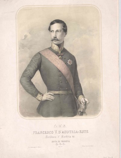 V. Ferenc osztrák főherceg - Modena hercege alkotó: Artist Unknown