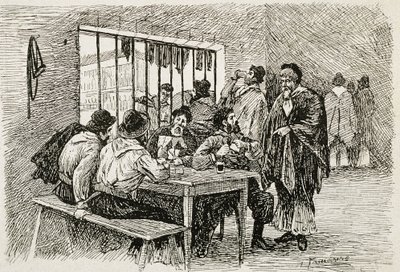 Argentína (20. század). "Pulperia", kocsma és italbolt. Illusztráció: T. Tamarera. Metszet alkotó: Artist Unknown