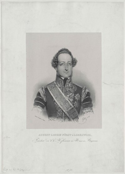 Augusztus gróf Lobkowitz alkotó: Artist Unknown