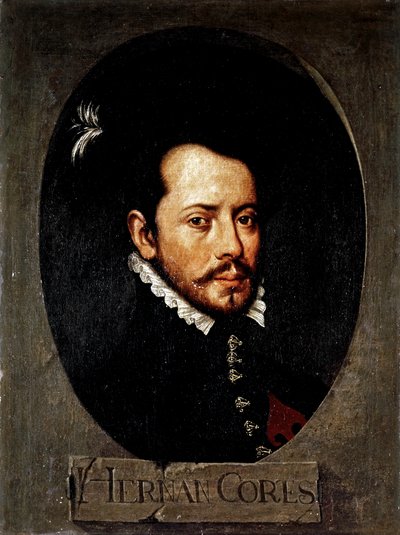 CORTES Hernan ( 1485-1547). Mexikó spanyol hódítója (olaj, vászon) alkotó: Artist Unknown