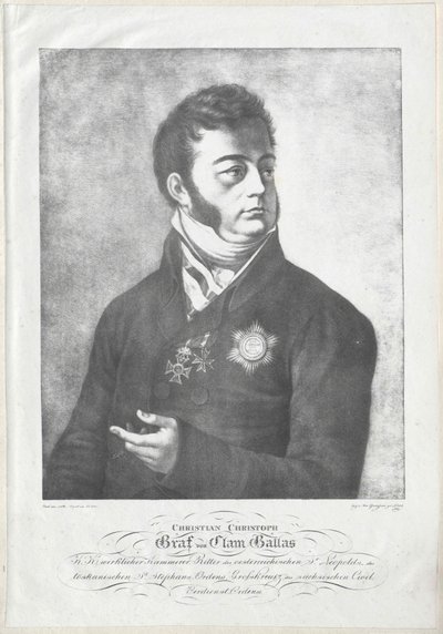 Christian Christoph gróf Clam-Gallas alkotó: Artist Unknown