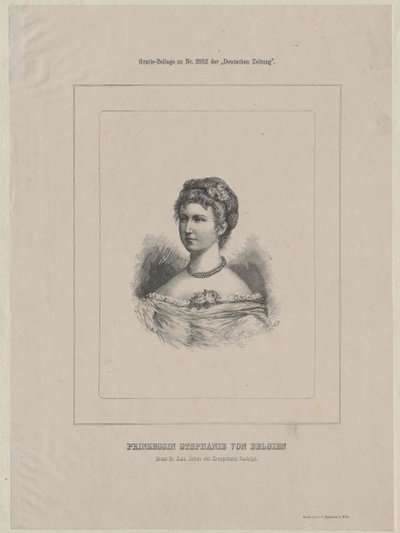Stephanie osztrák koronahercegnő (nyomtatás) alkotó: Artist Unknown