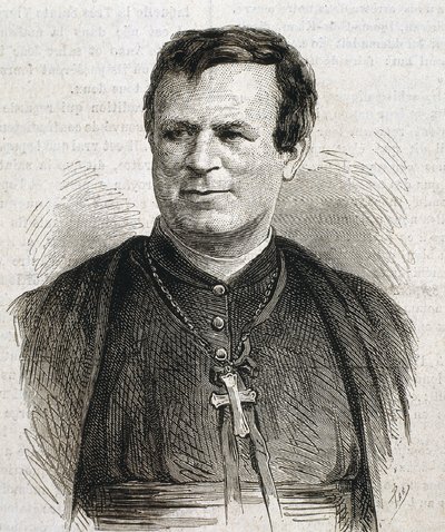 DUBUIS, Claude Marie (1817-1895). A római katolikus egyház angol származású prelátusa. Galveston püspöke volt 1862 és 1892 között. Metszet. SPANYOLORSZÁG. KATALÓNIA. Barcelona. Barcelonai Egyetemi Könyvtár alkotó: Artist Unknown